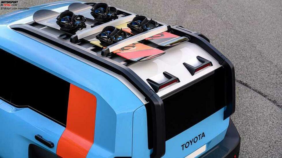 Außenansicht des Toyota Compact Cruiser EV in voller Größe, Detailansicht des Außendachs