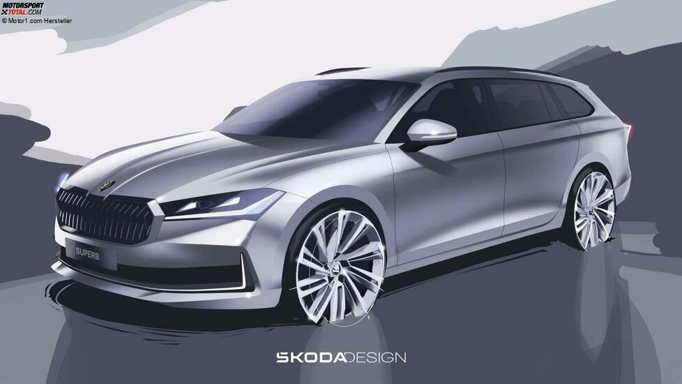 Skoda Superb Designskizze 2024