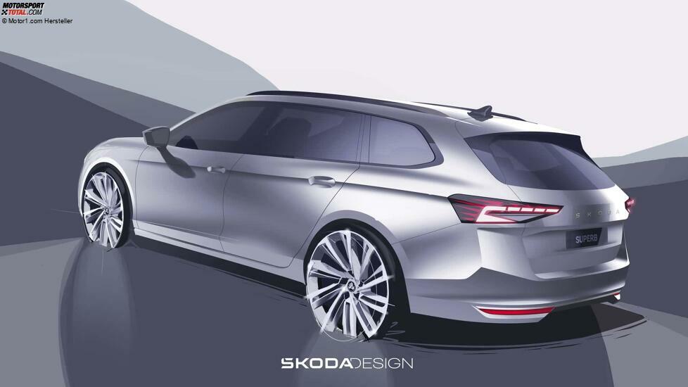 Skoda Superb Designskizze 2024