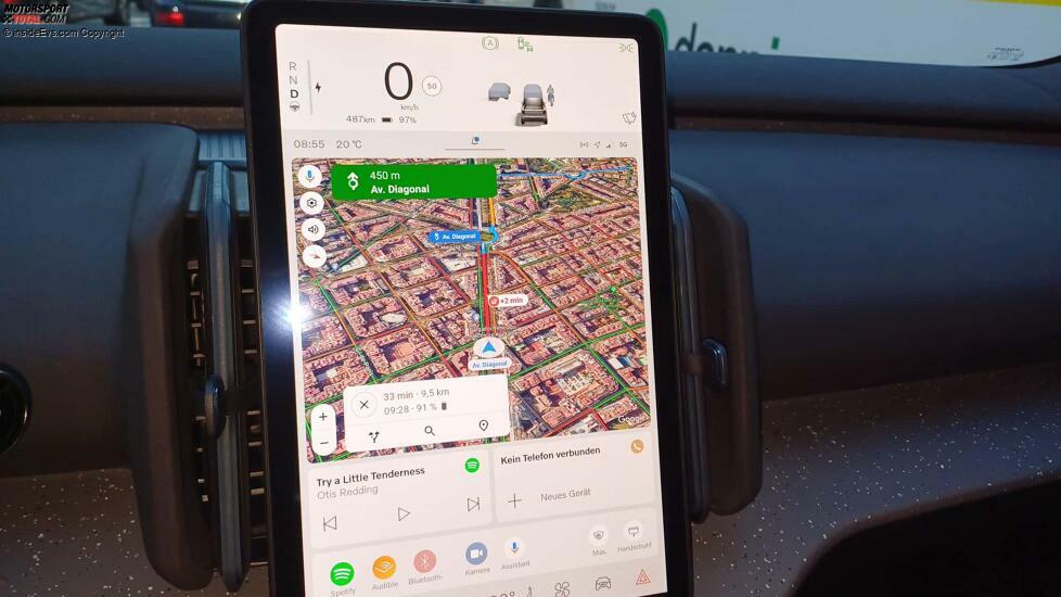 Volvo EX30: Schicke Google-Earth-Darstellung der Karte