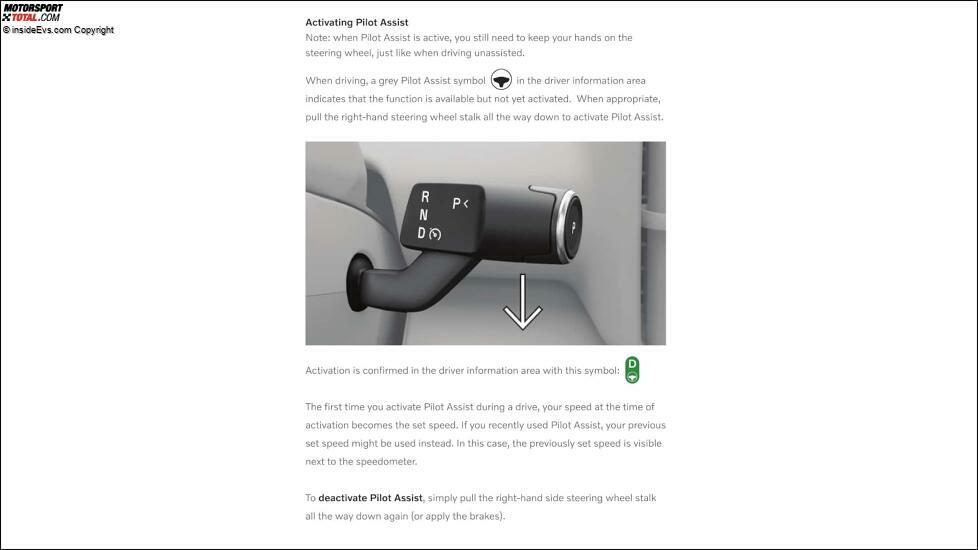 Volvo EX30: Lenkstockhebel für die Fahrmodus-Auswahl und die Aktivierung des Abstandstempomats