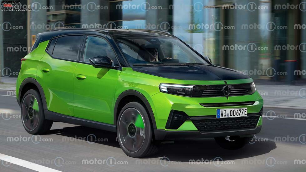 Opel Crossland (2024) als Rendering von Motor1.com