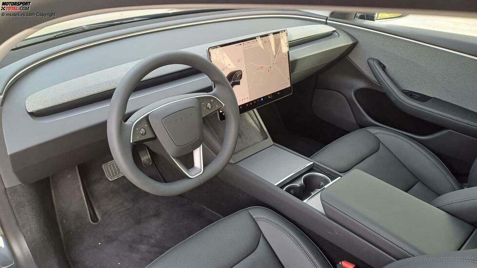 Tesla Model 3 Highland: Sehr aufgeräumtes Interieur