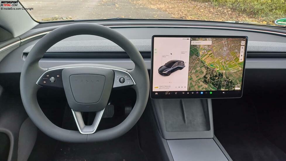 Tesla Model 3 Highland: Auf ein Instrumentendisplay verzichtet Tesla