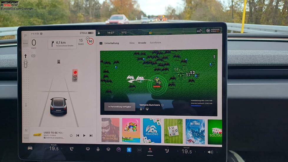 Tesla Model 3 Highland: Auch Arcade-Spiele werden angeboten