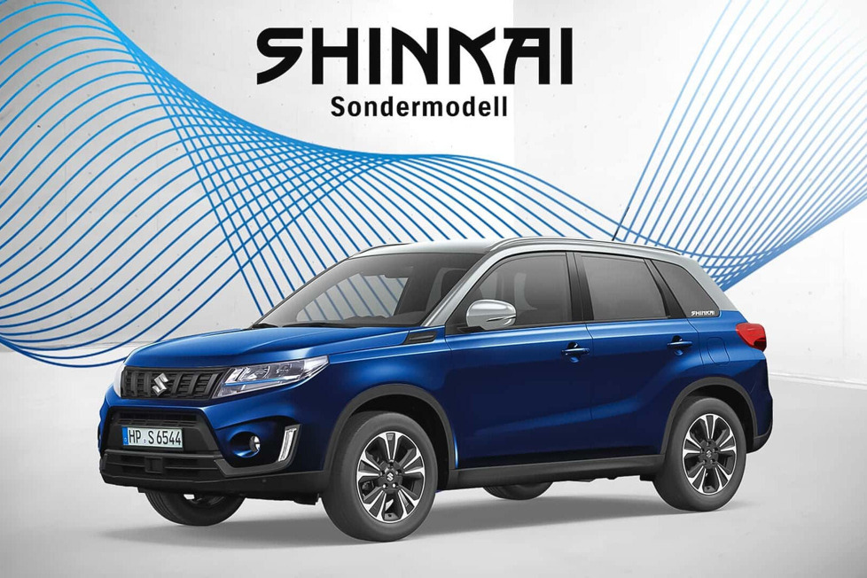 Suzuki bringt das Kompakt-SUV Vitara als Sondermodell Shinkai, um die maritime Verbundenheit der Marke zu symbolisieren