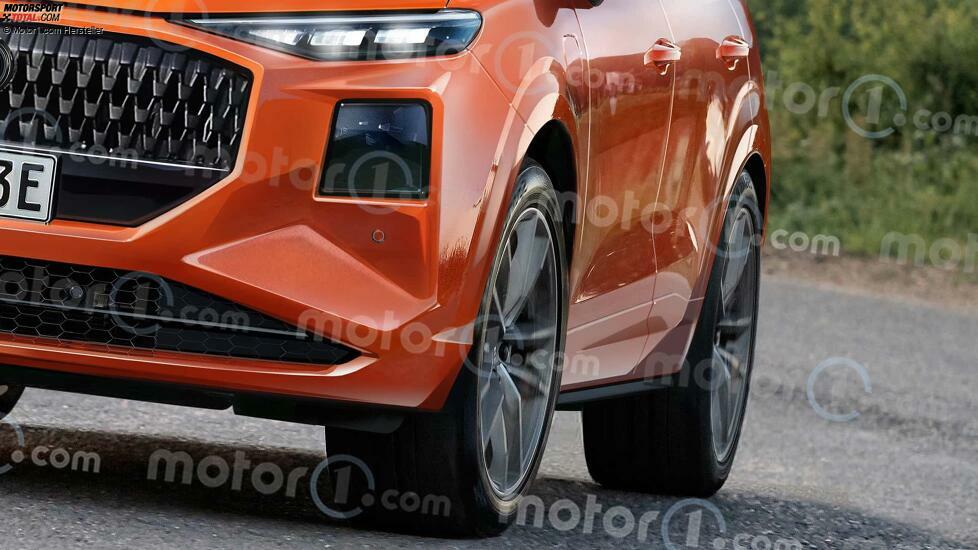 Audi Q3 (2024) als Rendering von Motor1.com