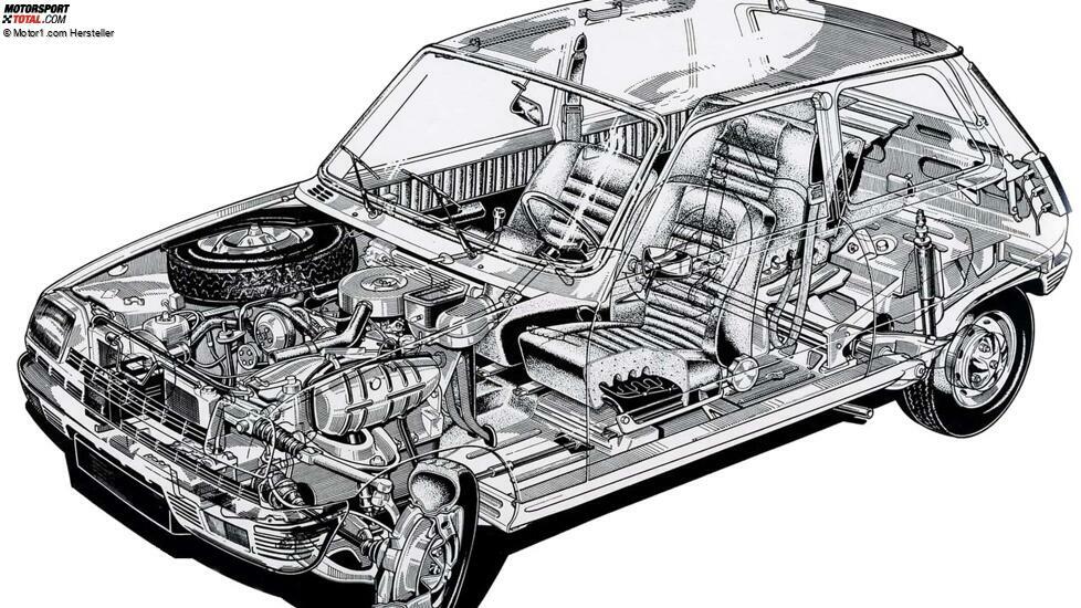 Renault 5 950 1962, die Mechanik