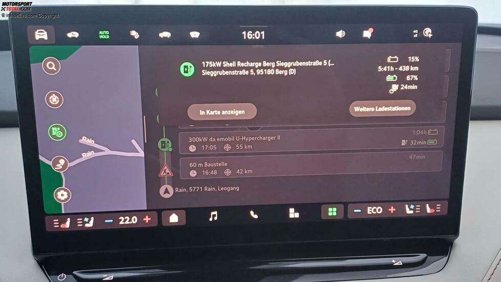 Skoda Enyaq (2024): Angaben zu einem Ladestopp auf der geplanten Route nach Kopenhagen