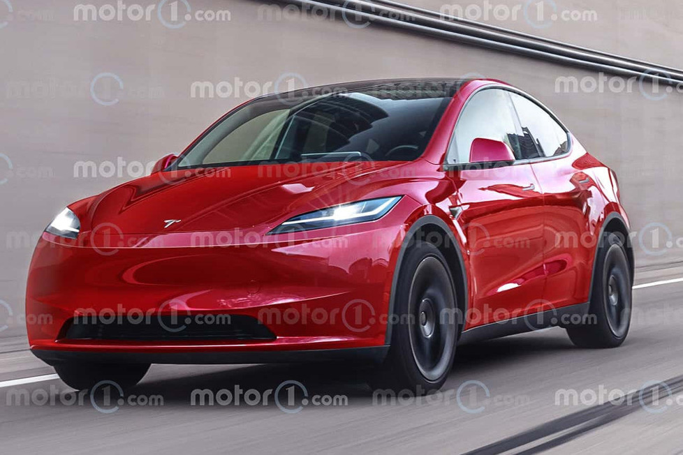 Das Rendering nimmt die Änderungen des Tesla Model Y vorweg: Das Modell kommt mit neuen Funktionen aus dem Model 3 und greift auch optisch die Limousine auf