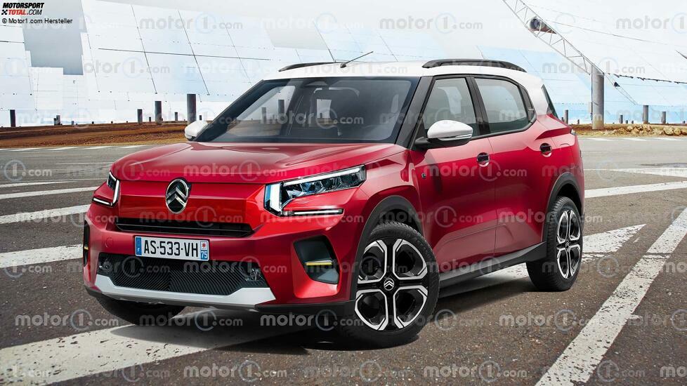 Citroën C3 Aircross (2024) als Rendering von Motor1.com