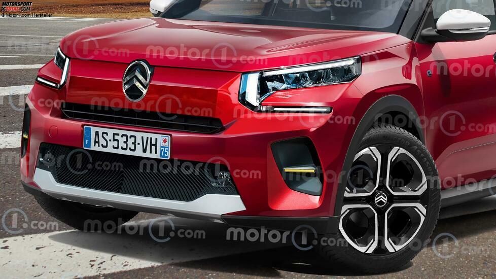 Citroën C3 Aircross (2024) als Rendering von Motor1.com