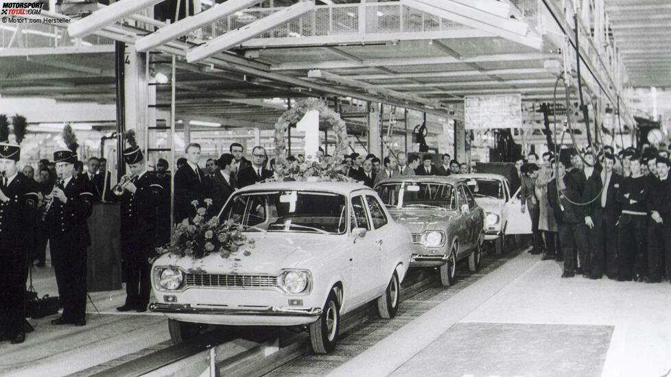 Im Januar 1970 nahm das Ford-Werk in Saarlouis die Produktion des Escort auf. Zuvor kamen die Fahrzeuge aus Belgien und Großbritannien.