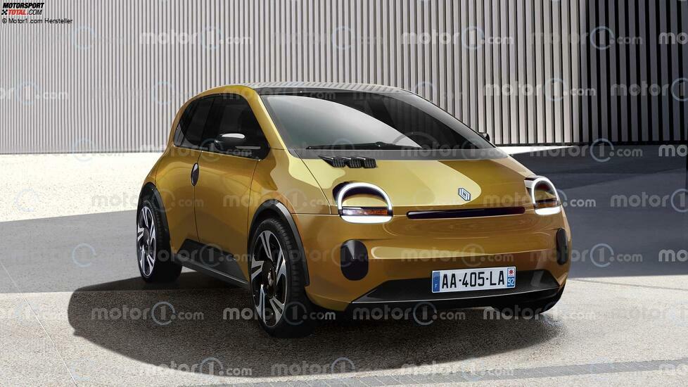 Renault Twingo EV (2026) als Rendering von Motor1.com