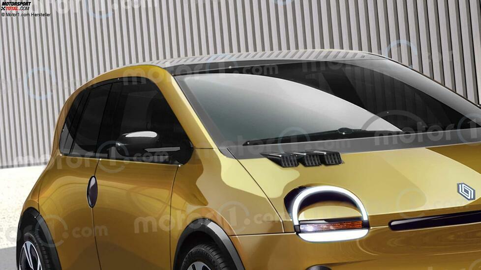 Renault Twingo EV (2026) als Rendering von Motor1.com