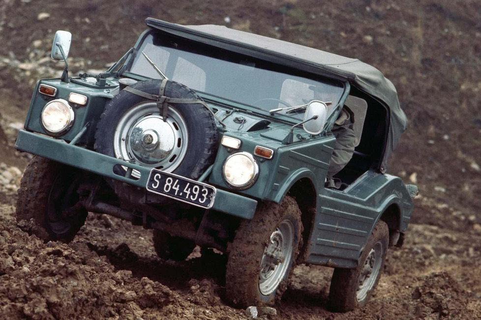 In den 1950er-Jahren entwickelte Porsche einen schwimmfähigen Geländewagen mit Allradantrieb: Vom Typ 597 Jagdwagen gibt es nur noch etwa 50 Exemplare