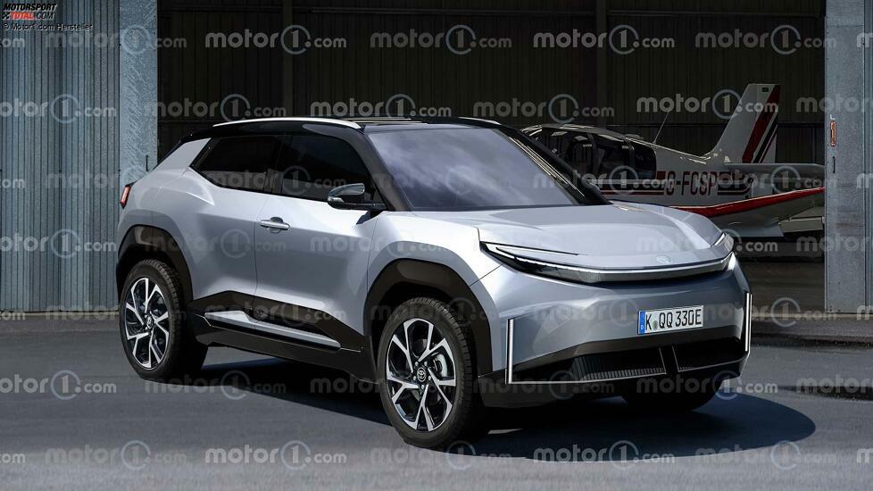 Toyota bZ2X als Rendering von Motor1.com