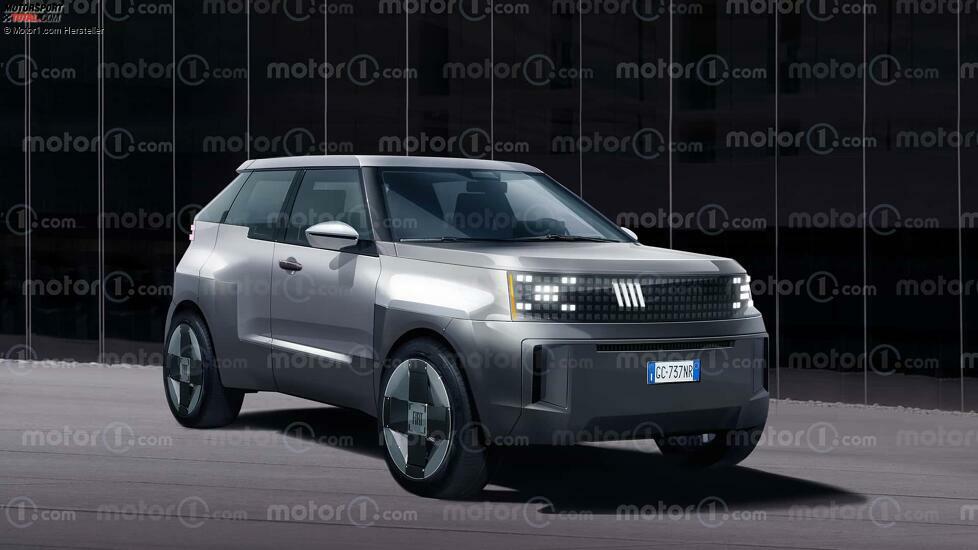 Fiat Panda (2024) als Rendering von Motor1.com