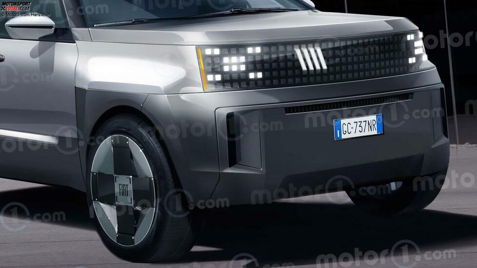 Fiat Panda (2024) als Rendering von Motor1.com