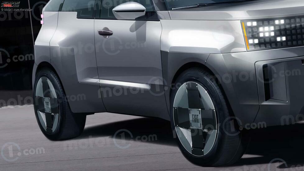 Fiat Panda (2024) als Rendering von Motor1.com