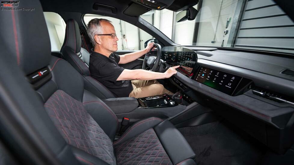 Audi SQ6 e-tron: Die Klimaanlage wird nicht mit physischen Tasten, sondern über den Touchscreen eingestellt
