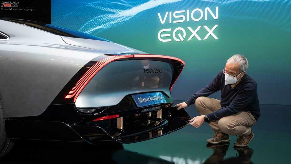 Mercedes Vision EQXX: Der Heckdiffusor im ausgefahrenen Zustand
