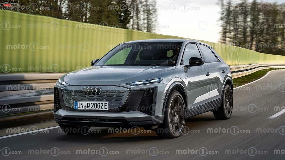 Audi Q2 e-tron (2026) im Rendering von Motor1.com