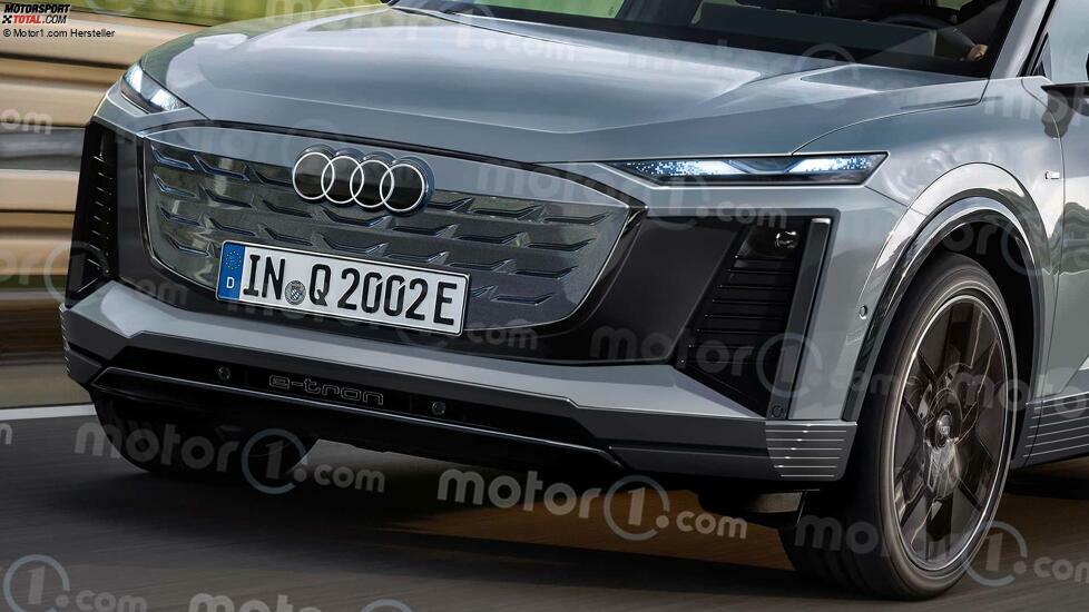 Audi Q2 e-tron (2026) im Rendering von Motor1.com