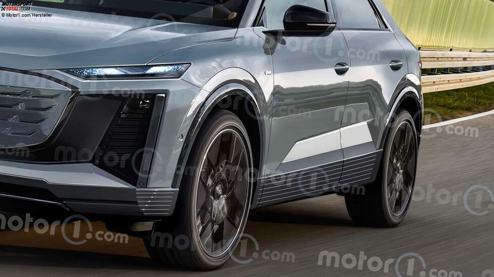 Audi Q2 e-tron (2026) im Rendering von Motor1.com