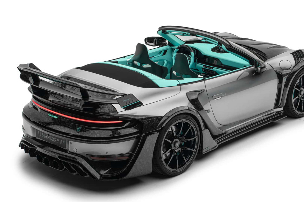 Nur sieben Porsche 911 Turbo S Cabriolets wie dieses wird es auf der Welt geben: Hier ist das Mansory 'P9LM EVO 900 Cabrio'.