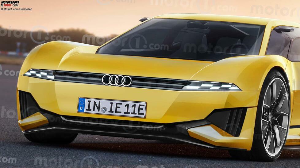 Audi R8 e-tron (2026) als Rendering von Motor1.com