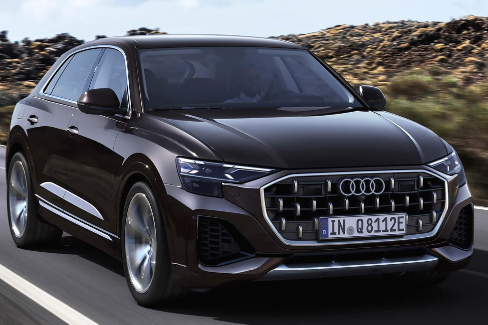 Audi spendiert dem Audi Q7 TFSI e quattro und dem Audi Q8 TFSI e quattro zum Modelljahr 2024 ein optisches Facelift und eine technische Aufwertung