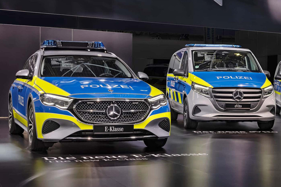 Auf der GPEC 2024 zeigte Mercedes-Benz in Leipzig vom 6. bis 8. Mai das aktuelle Modellportfolio an Einsatzfahrzeugen für die Polizei