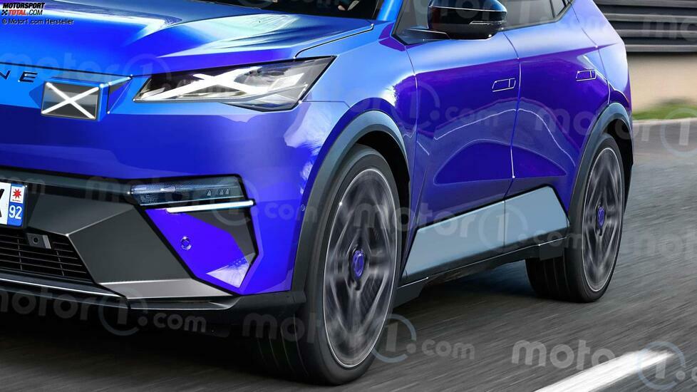 Alpine A390 (2025) im Motor1.com-Rendering