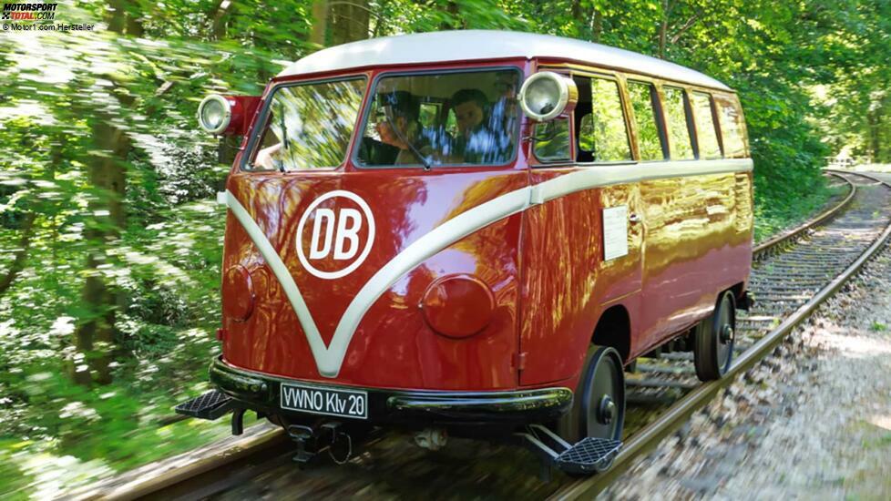 VW Ur-Bulli ohne Lenkrad fürs Gleis