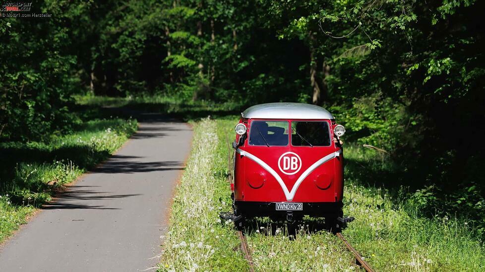 VW Ur-Bulli ohne Lenkrad fürs Gleis