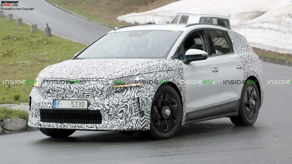 Skoda Enyaq Facelift als Erlkönig