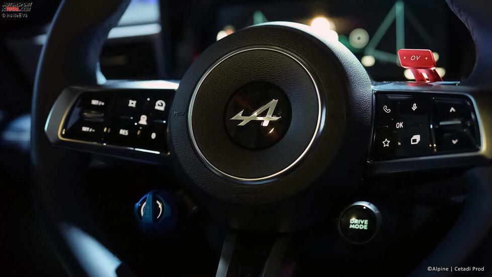 Alpine A290 (2024): Detail des Lenkrads