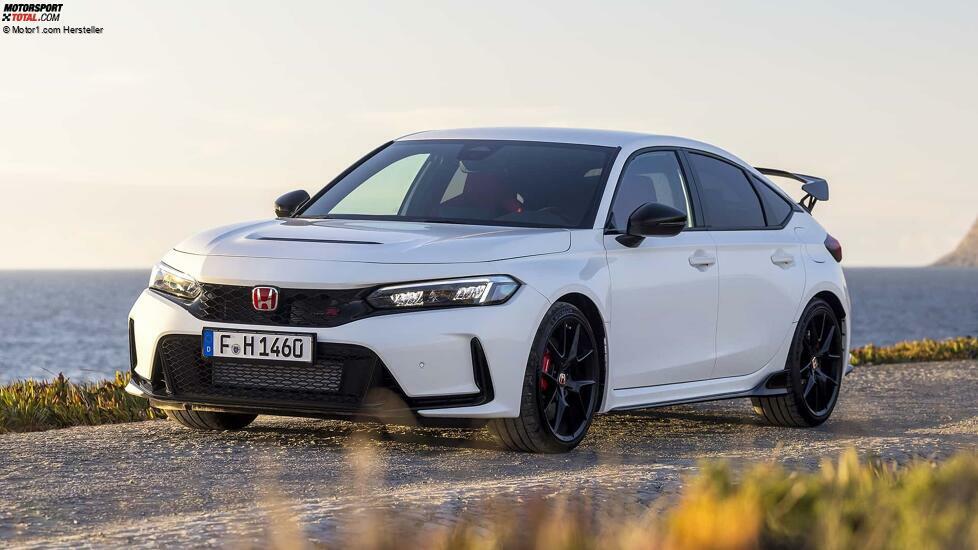Honda Civic Type R, la vista di tre quarti anteriore