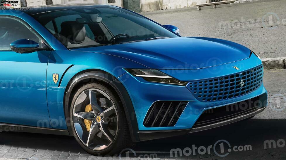Ferrari elettrica (2025), il render di Motor1.com