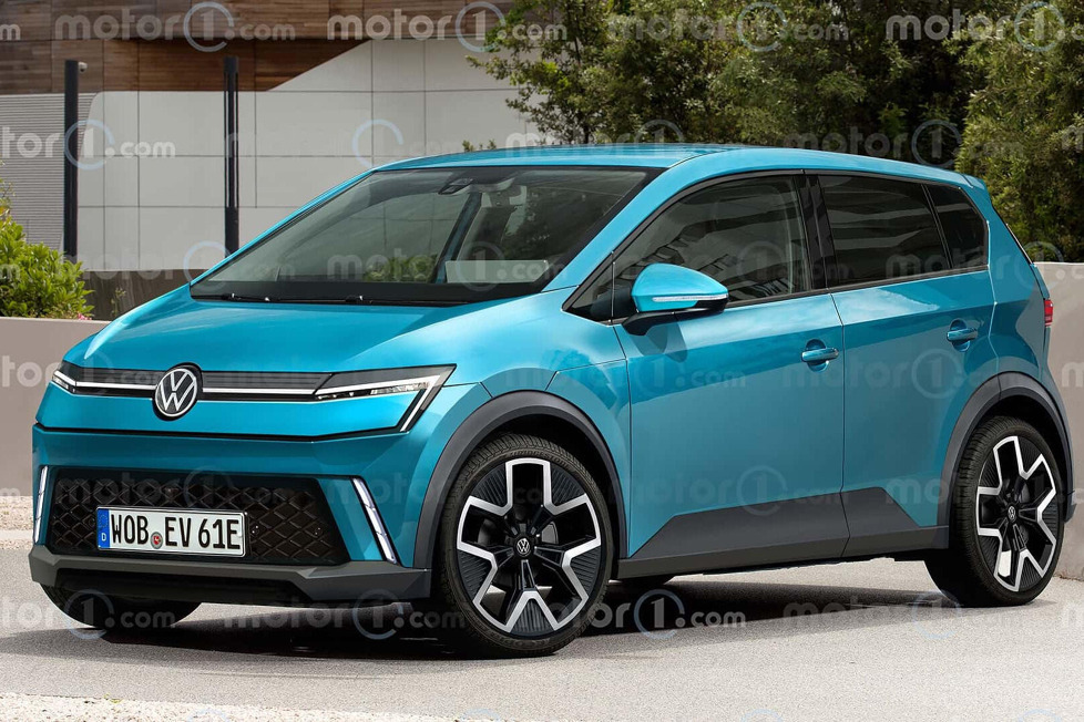Der ultrakompakte Volkswagen ID.1 wird wohl ab 2027 die Modellpalette nach unten abrunden: Wir haben ein erstes Rendering, das zeigt, wie er aussehen könnte