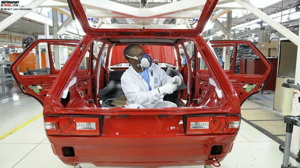 Produktion des VW Citi Golf Mk1
