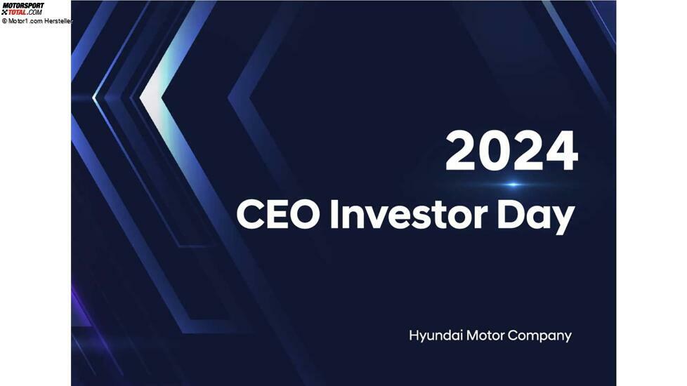 Präsentation zum CEO- und Investorentag von Hyundai, 2024