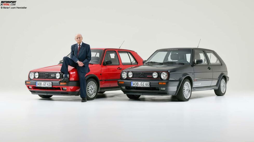 Carl H. Hahn am Golf GTI 16V und Golf GTI G60