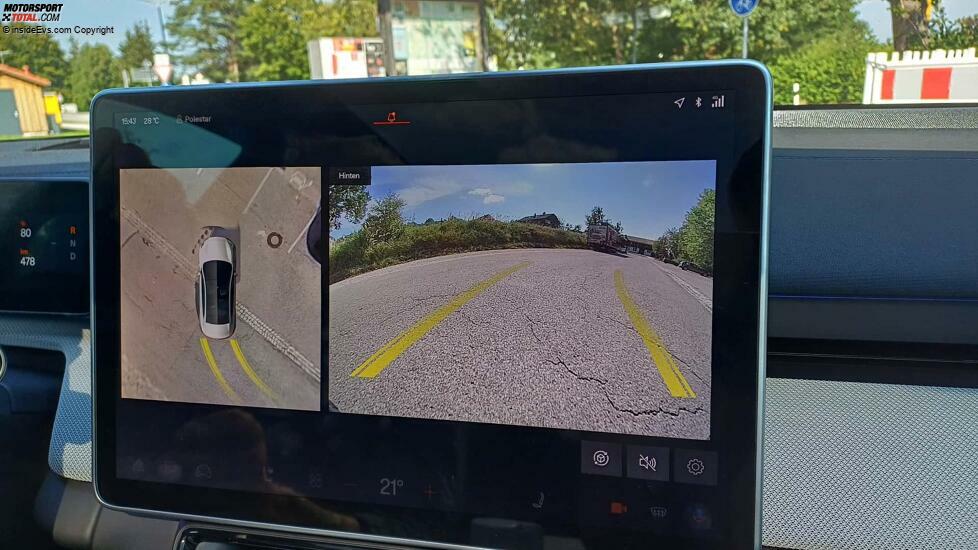 Polestar 4: Beim Rangieren hilft ein 360-Grad-Kamerasystem