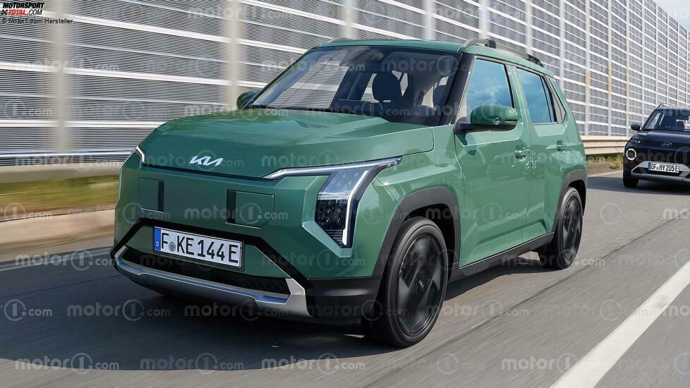 Kia EV2 (2026), Renderingaufnahme von Motor1