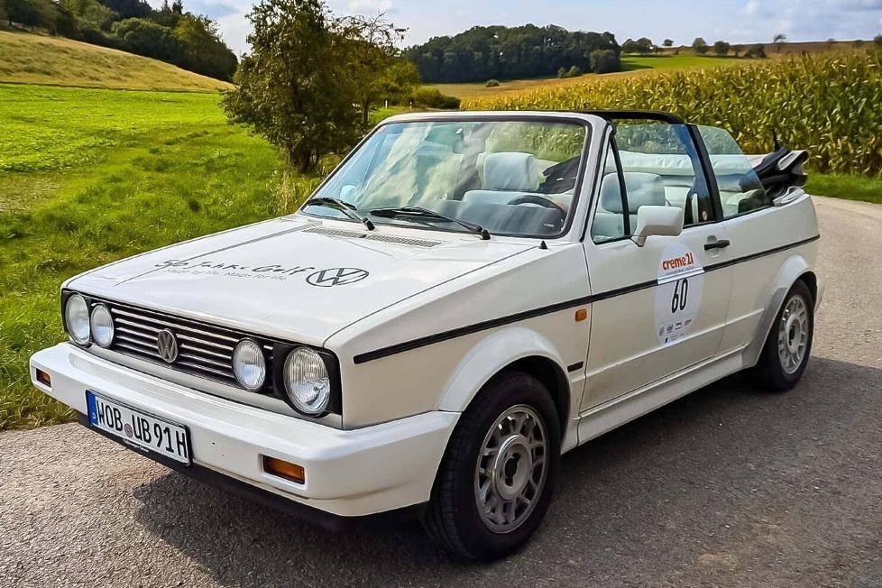 Ob Erdbeerkörbchen oder Auto von Udo Brinkmann in der Schwarzwaldklinik: Die erste Generation des Golf Cabriolet ist legendär - Wir sind es gefahren