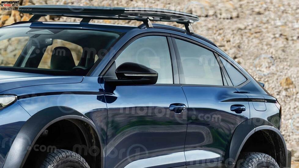 Audi Q6 Sportback e-tron Dakar im Rendering von Motor1.com