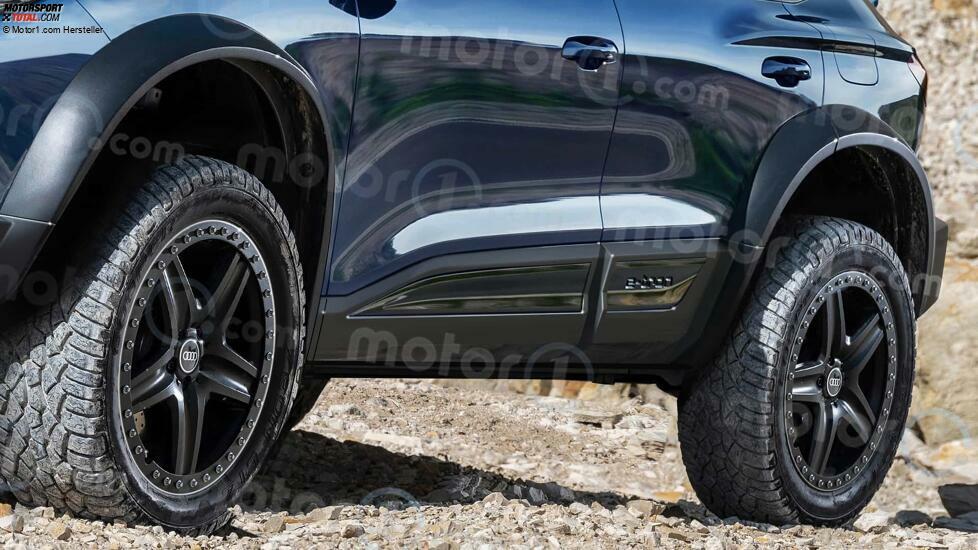 Audi Q6 Sportback e-tron Dakar im Rendering von Motor1.com