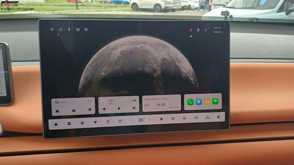 Leapmotor C10 (2024): Der 14,5-Zoll-Touchscreen mit den recht großen Icons am unteren Bildschirmrand